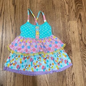 Matilda Jane panda tank. Size 4. Adjustable straps.